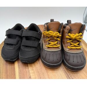 Toddler Shoe Bundle Nike Woodside Boots 5C & Puma ST Runner V2 Sneakers 6C Black